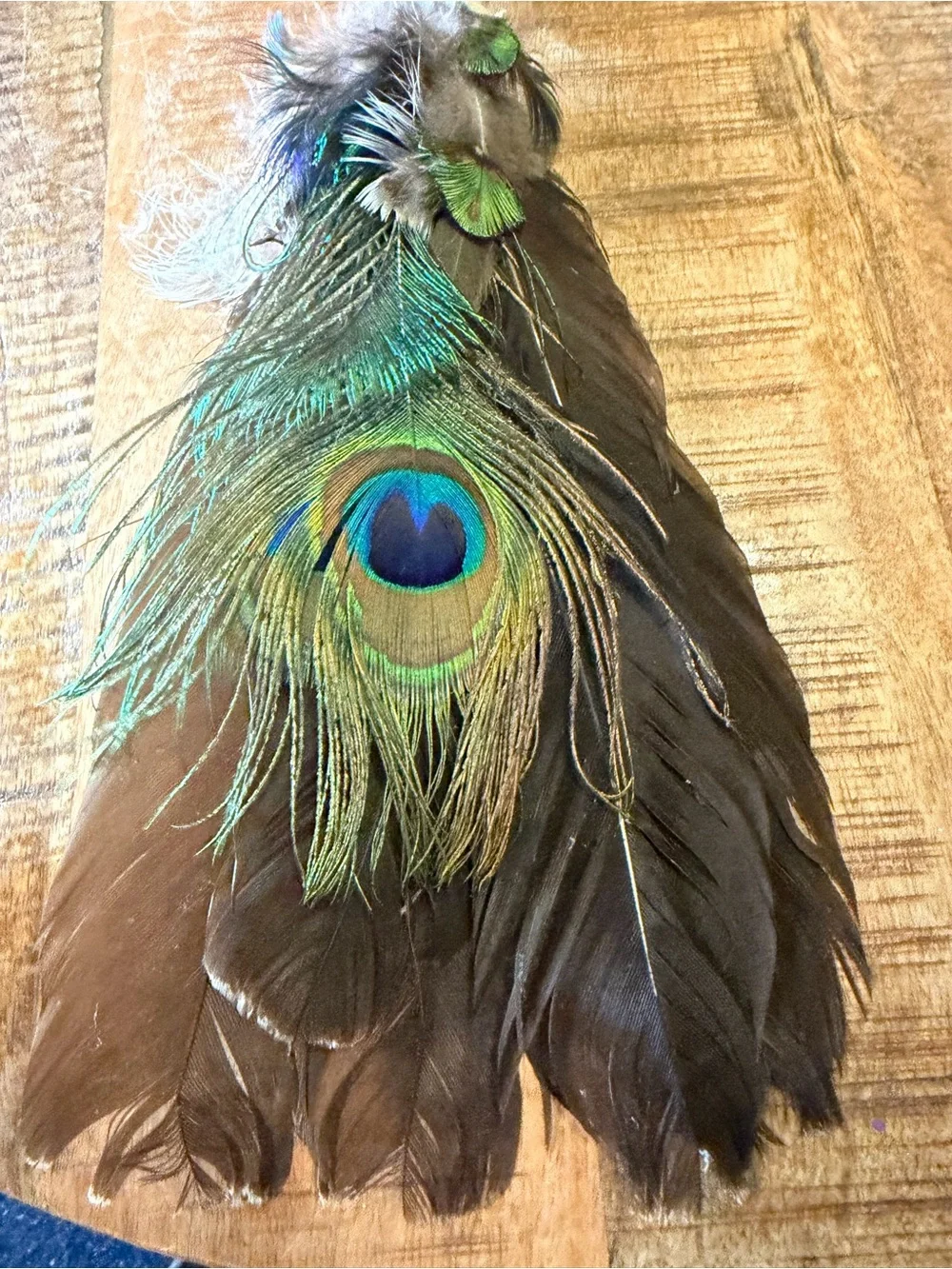Handmade Beaded Shaman Smudge Feather